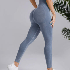 Stretch Tummy Control Yoga Leggings High Waist Workout Tight Pants