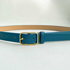 Golden Pin Buckle PU Belt for Women