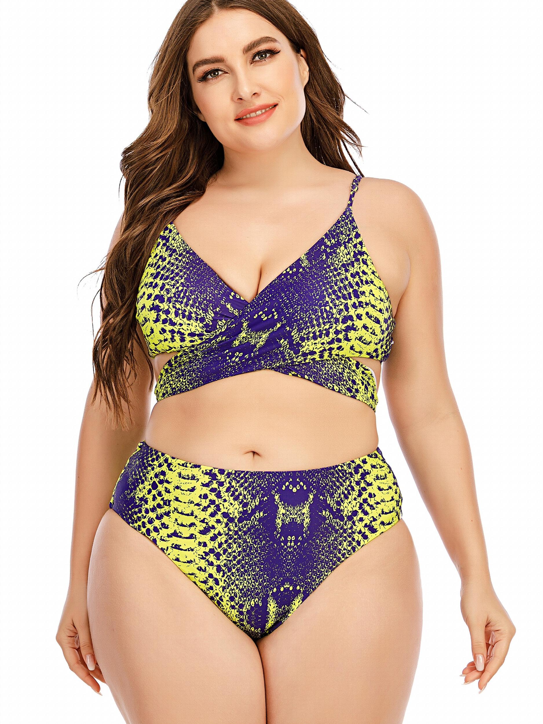 Sexy Snake Print Bikini Set