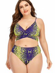 Sexy Snake Print Bikini Set