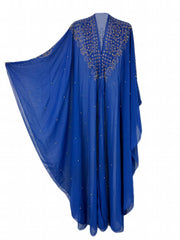 Beaded Hooded Kaftan Maxi Abaya Dress