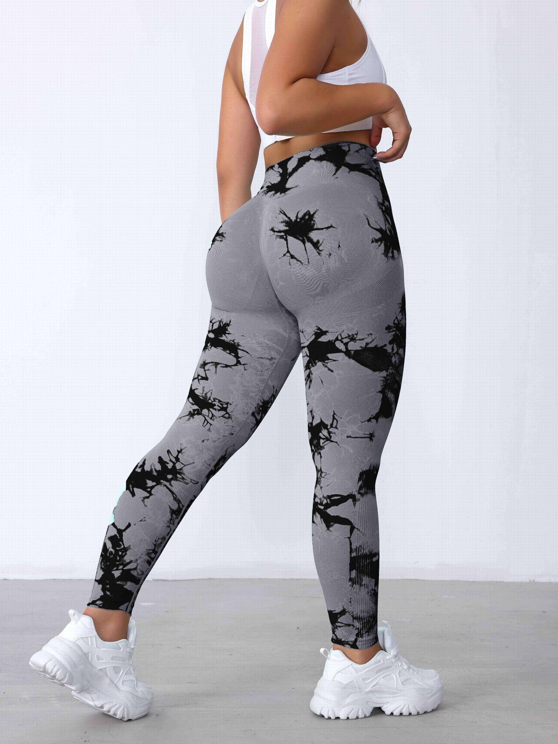 Tie Dye Butt Lifting Yoga Leggings High Stretch Sports Tight Pants