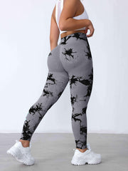 Tie Dye Butt Lifting Yoga Leggings High Stretch Sports Tight Pants