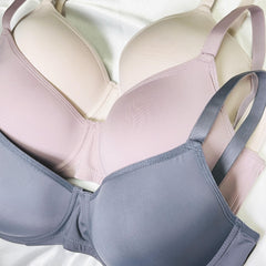 3 Pack Plus Size Bra Set Women's Plus Molded Cup Smoothing
