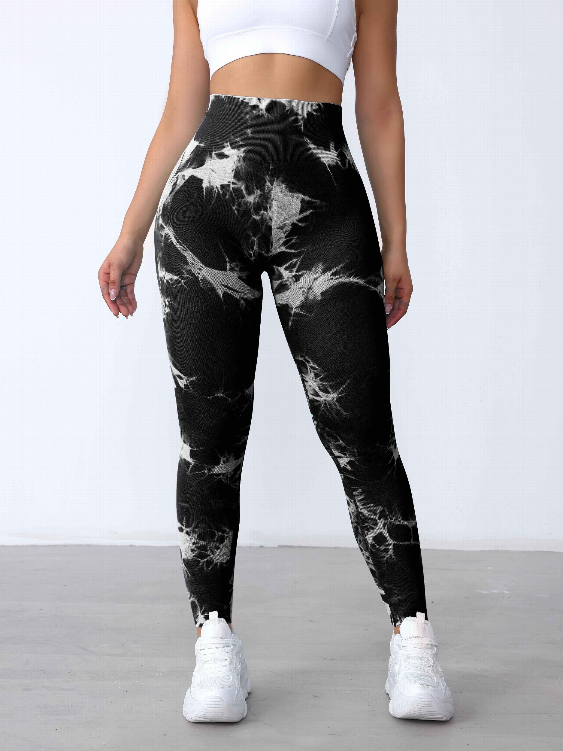 Tie Dye Butt Lifting Yoga Leggings High Stretch Sports Tight Pants