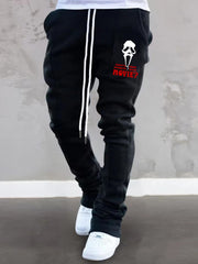 Men's Casual Sweatpants V Butterfly Graphic Pocket Elastic Waist Drawstring Flar