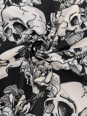 Skull Print Skinny Leggings Elastic Waist Stretchy Leggings
