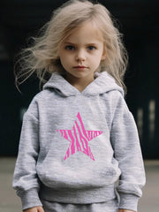 Kid's Cartoon Pentagram Outfit Hoodie & Pants Set