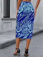 Print Elastic Waist Bodycon Skirt for Women