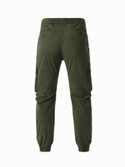 Cotton Classic Flap Pockets Cargo Pants Men's Casual Techwear