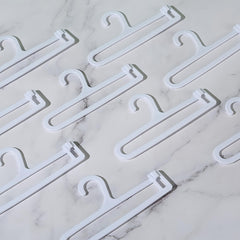 6pcs Mini Clothes Hanger Set with Rack for Labubu Dolls Display