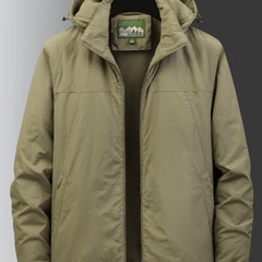 Men's Fleece Hooded Jacket Windproof Waterproof Warm Jacket
