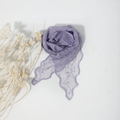 Embroidered Lace Triangle Scarf Mantilla Veil