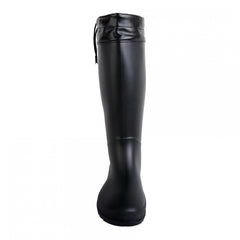 Waterproof PVC Round Toe Flat Rain Boots Lightweight Comfortable Foldable