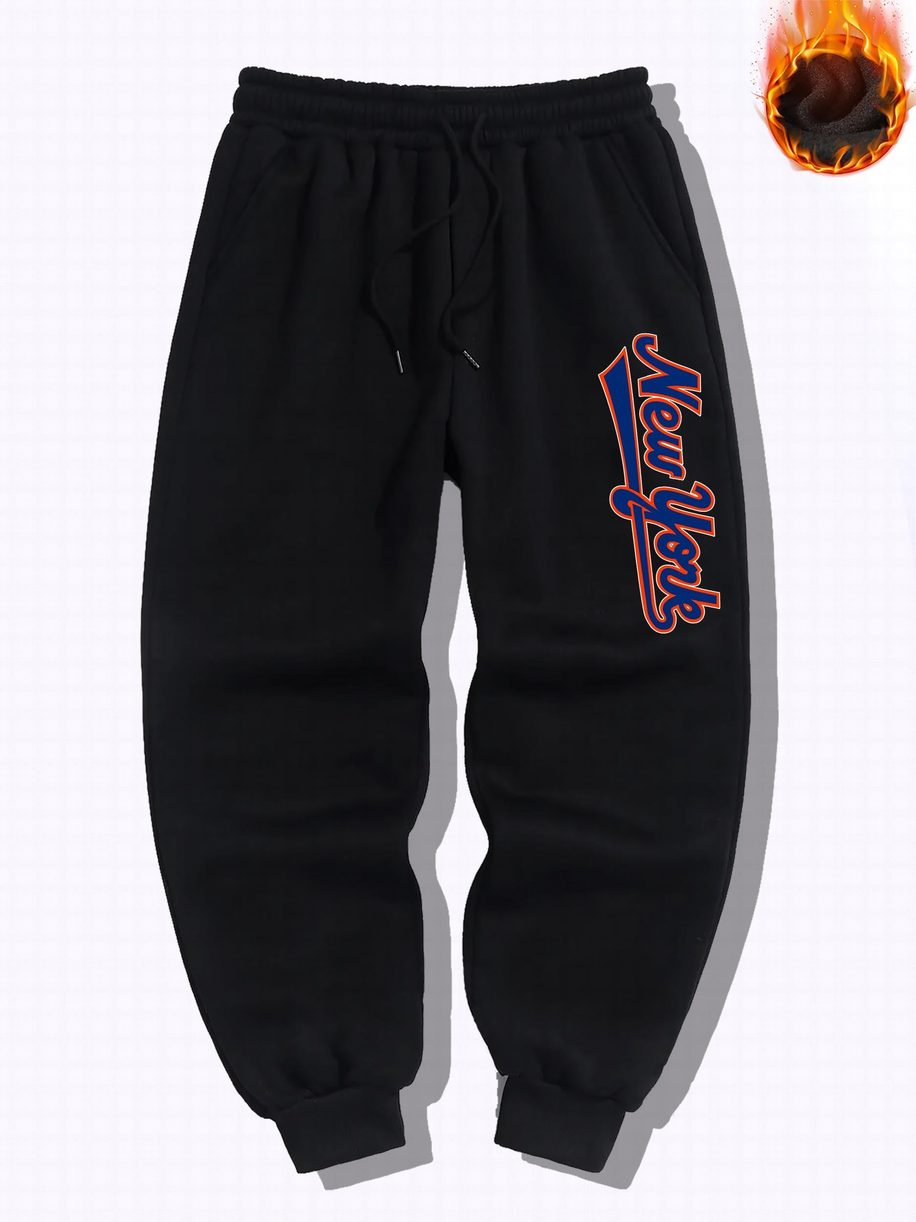 LA Print Joggers Men's Casual Loose Fit Drawstring Pants