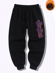 LA Print Joggers Men's Casual Loose Fit Drawstring Pants