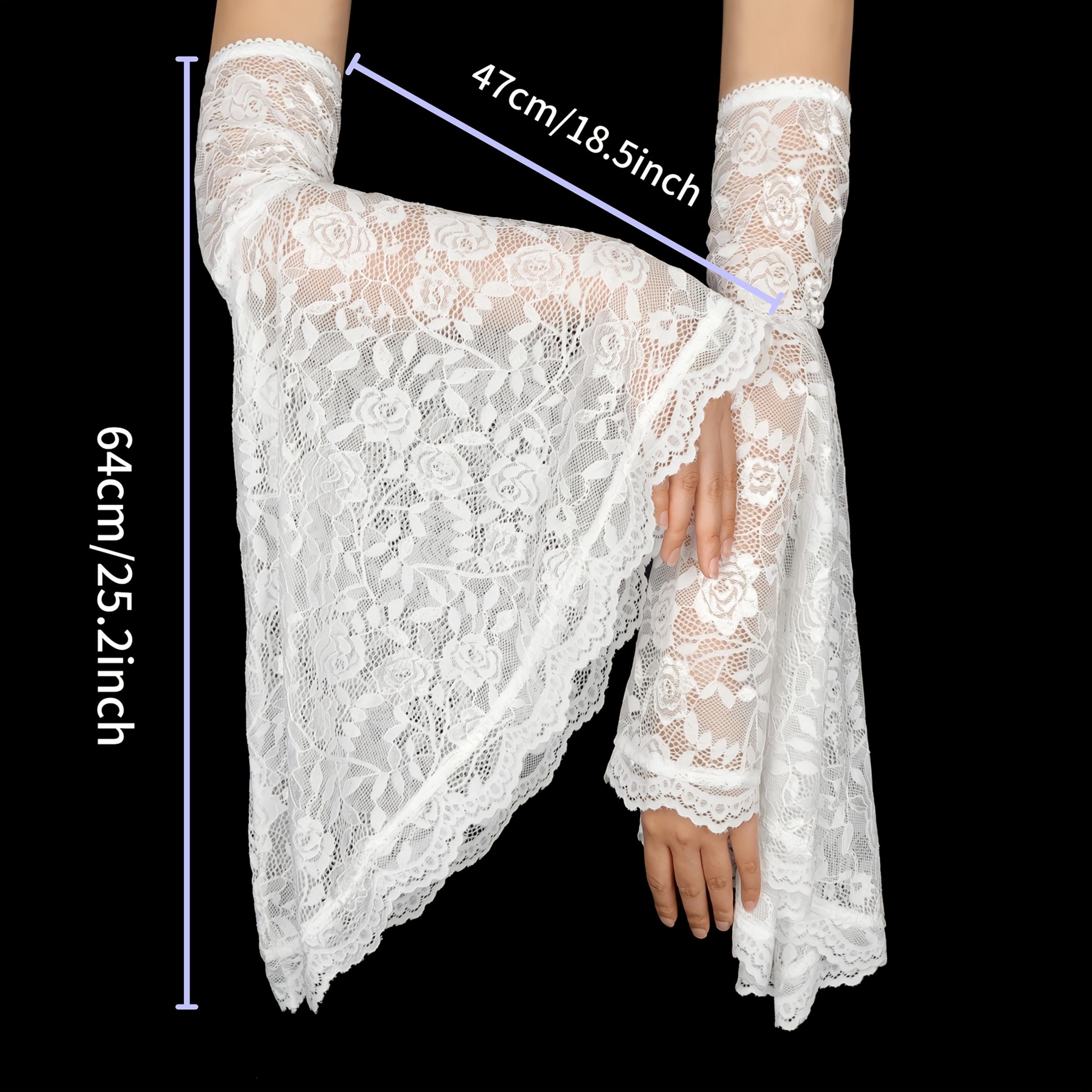 JOUKAVOR Lace Arm Sleeves Finger Sun Resistant Outdoor