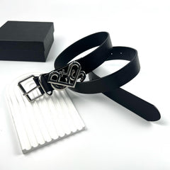 Gothic Cross Heart Leather Belt Vintage Punk Jeans Pants Belt For Women