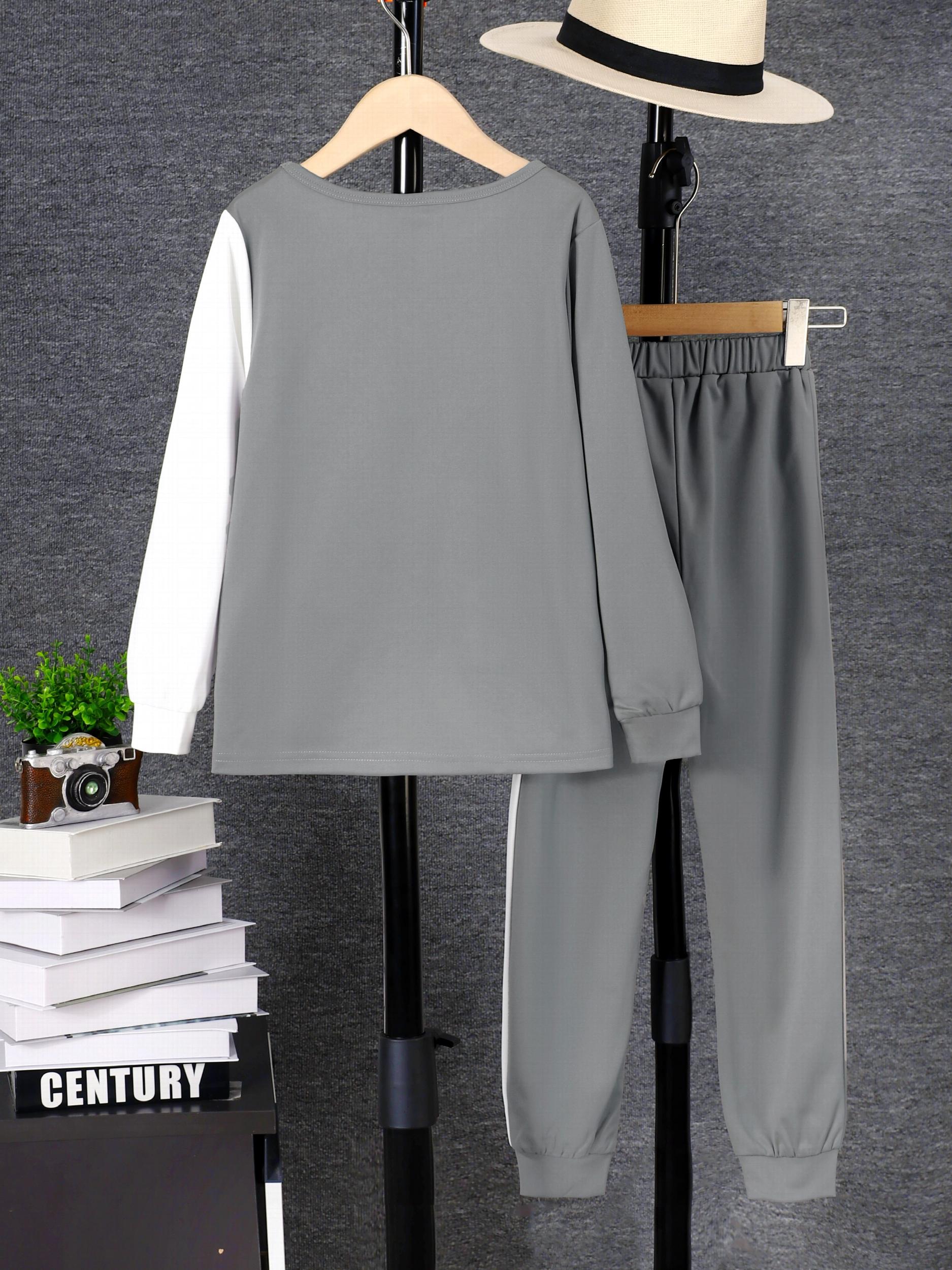 Block Boy's 2pcs Set LA Print Casual Outfits Kids Clothes