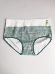 5pcs Print High Waist Briefs Comfy & Stretch Intimates Panties