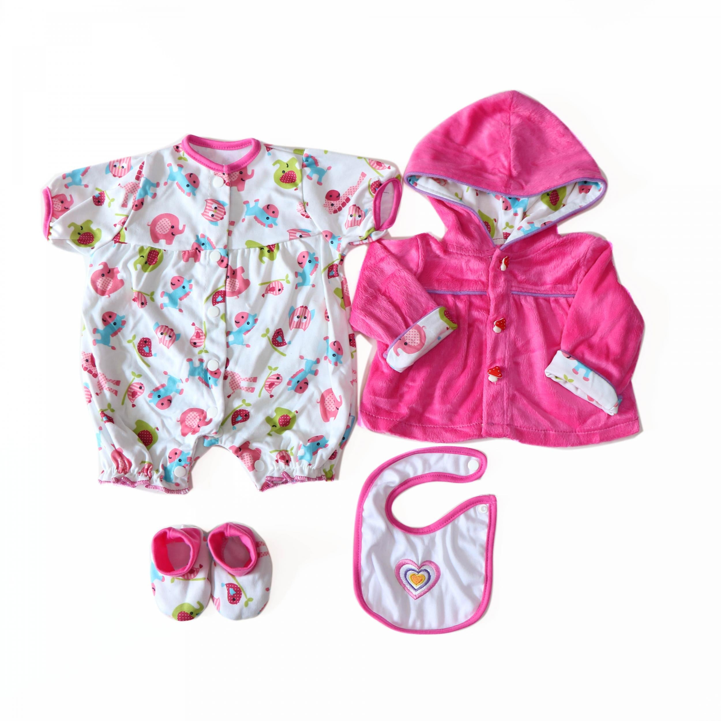 Doll Clothing Set for 50-88 cm Dolls, 4-Piece Reborn Baby Doll Outfit