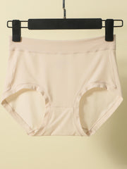 7pcs Solid Briefs Mid Rise Stretchy Panties