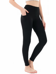 High Waist Yoga Leggings With Pockets Compression Gym Pants