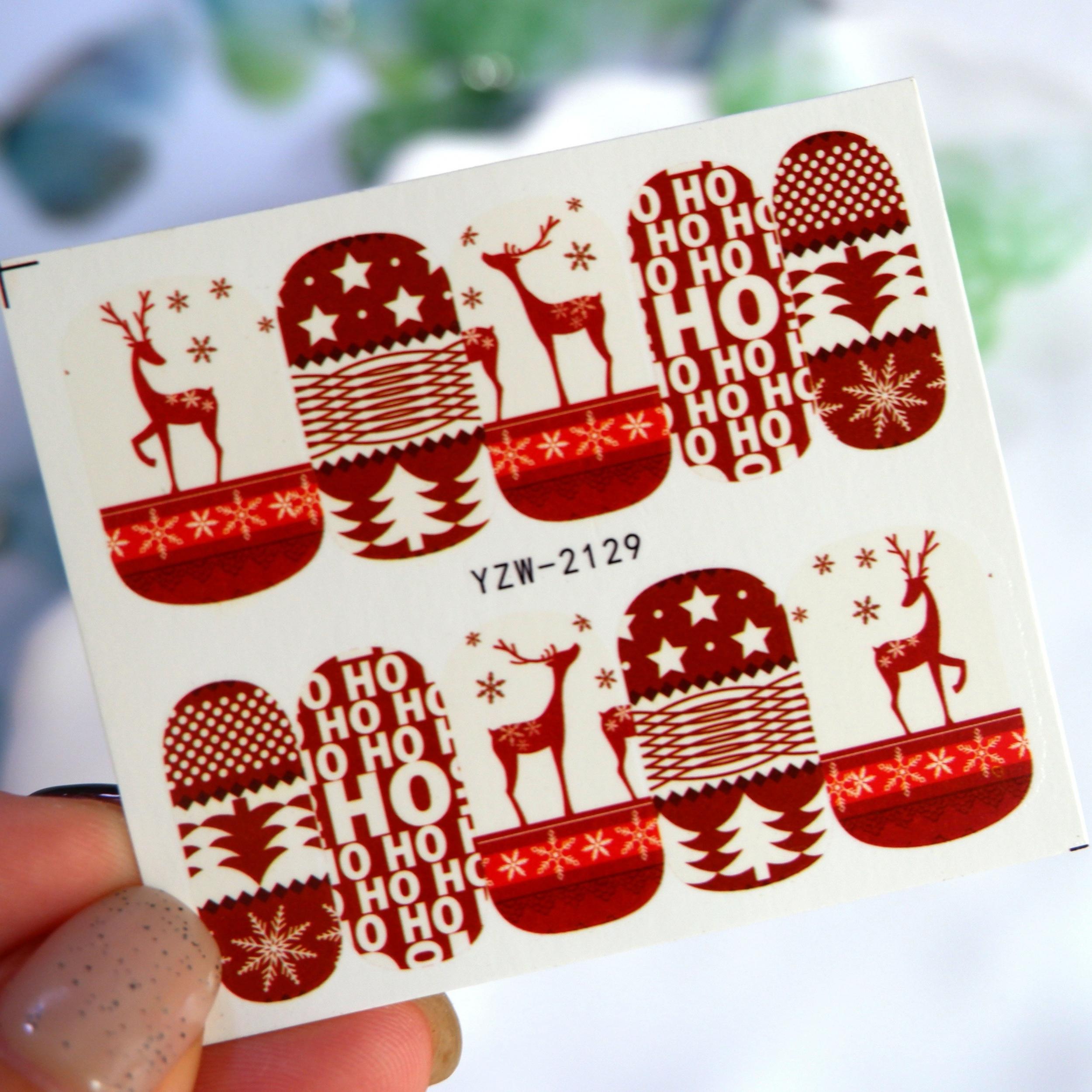 Christmas Water Nail Art Stickers Decals