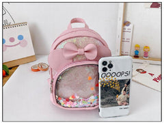 PU Children's Leather School Bags Kids Student Backpacks Toddler Kindergarten