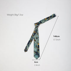 Summer Men's Coconut Tree Holiday Beach Necktie