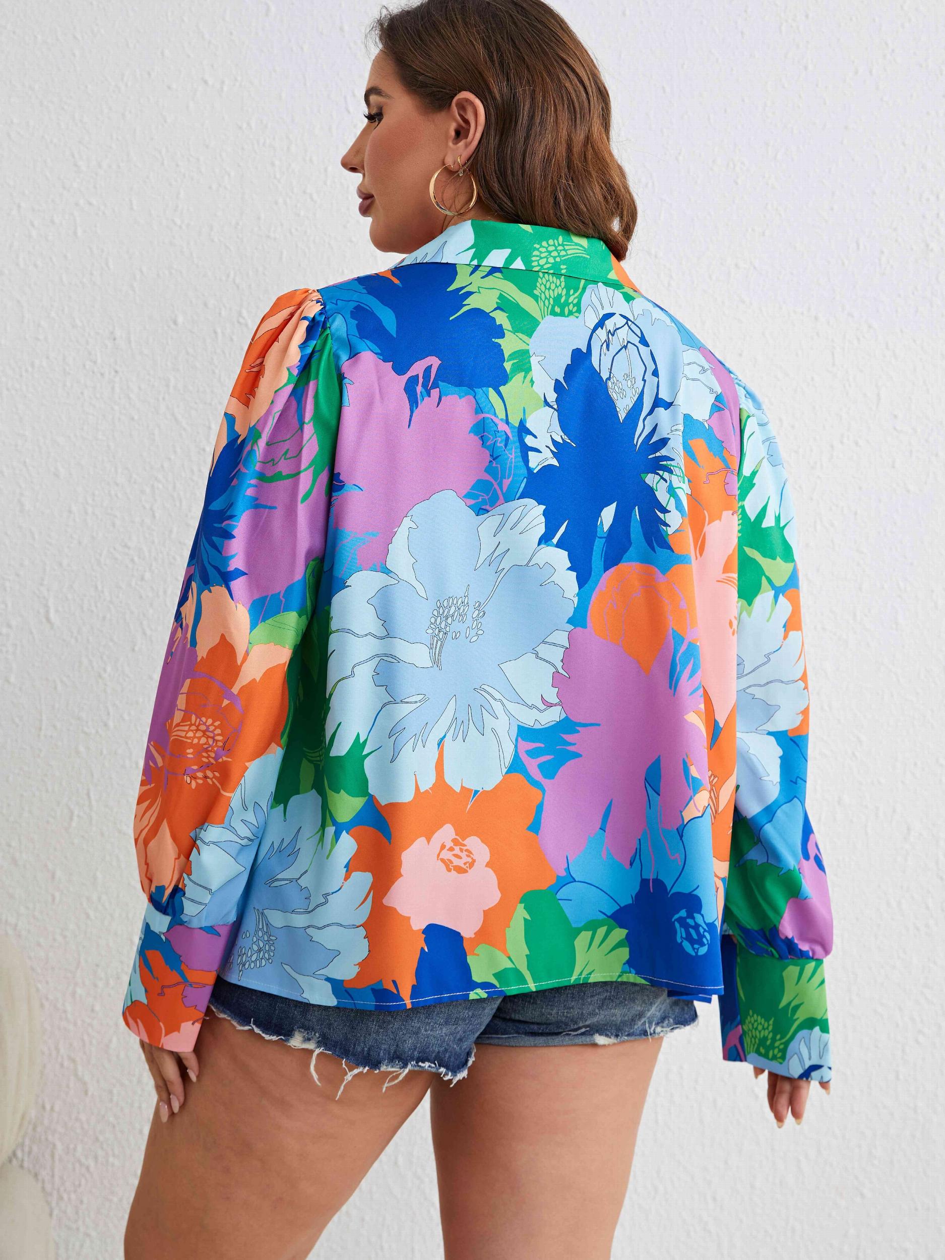 Casual Blouse Women's Long Sleeve Button Up Shirt Top