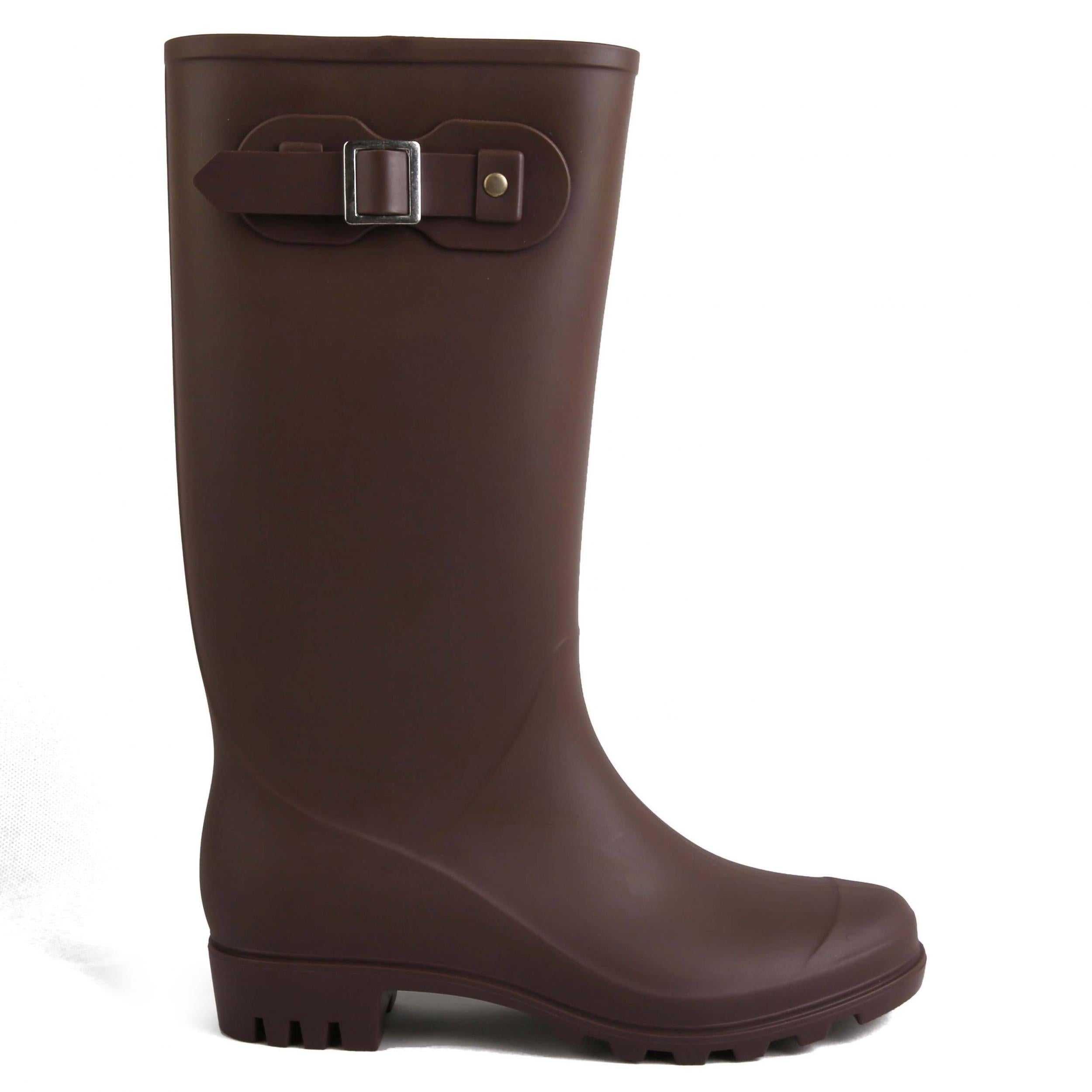 PVC Buckle Decor Non Slip Rain Boots Waterproof Lightweight Rain Shoes