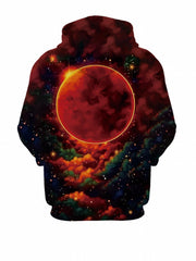 Y2K Moon 3D Print Hoodies For Men Graphic Hoodie Comfy Loose Hooded Pullover