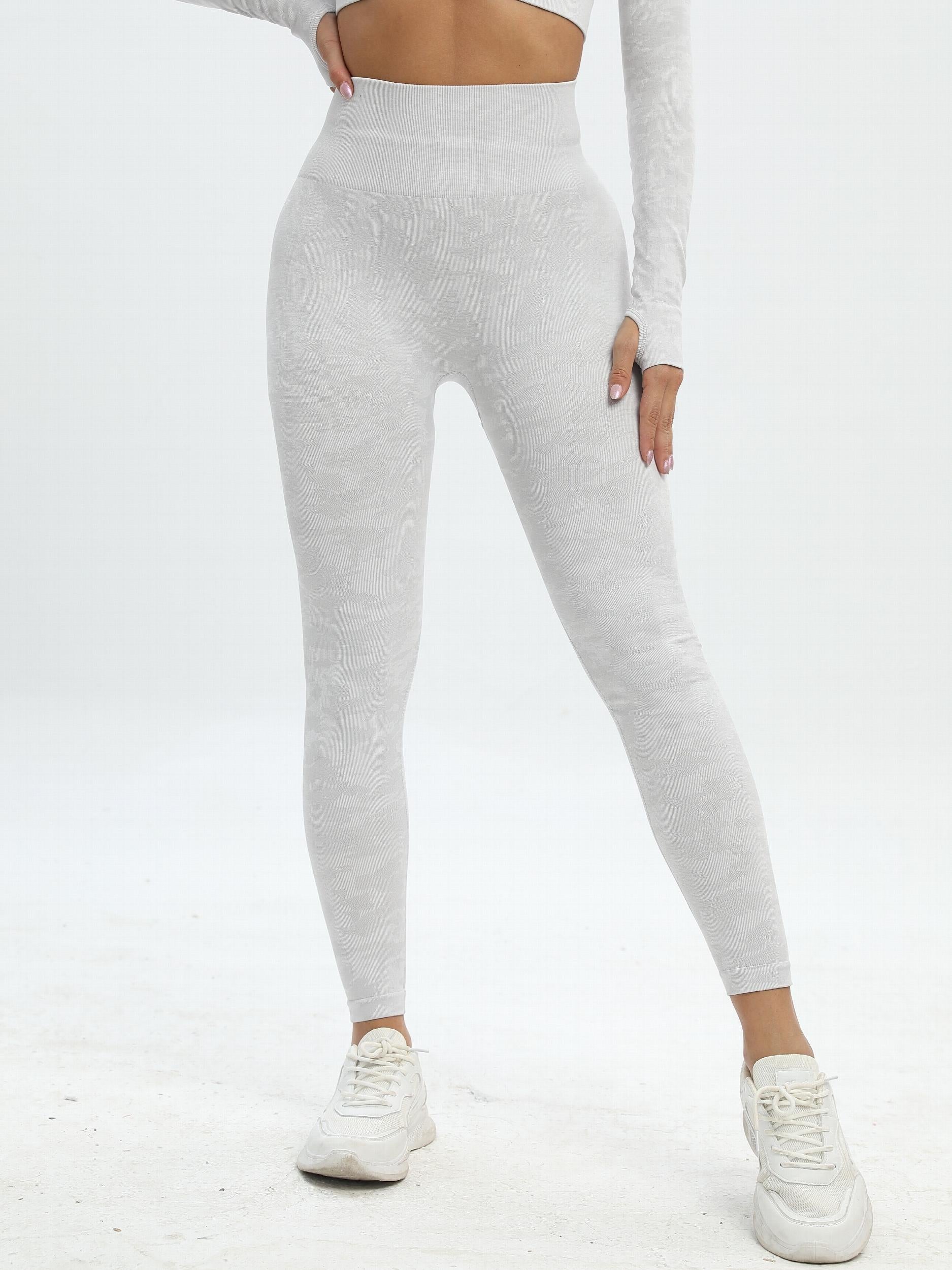 High Waist Camo Yoga Pants Butt Lifting Cropped Leggings for Women