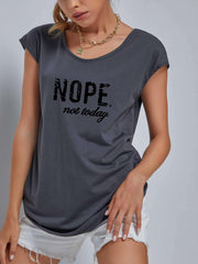 NOPE Print Tank Top Sports Yoga Running Top Women's Clothing