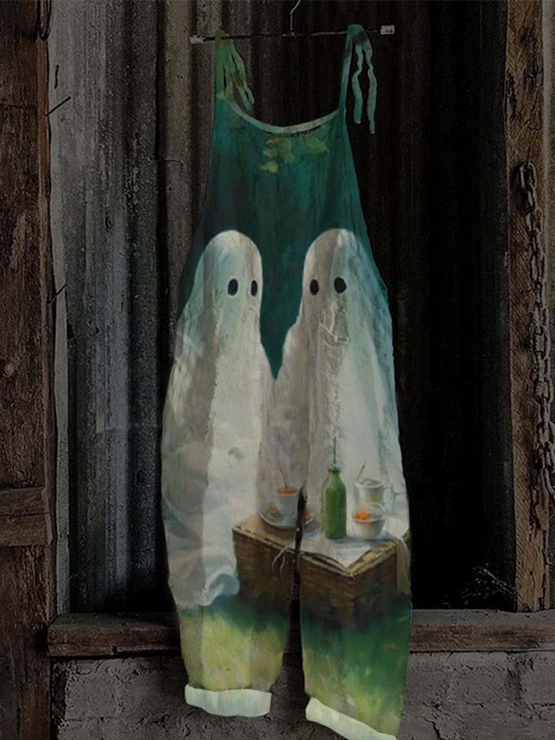 Halloween Ghost Print Cami Jumpsuit