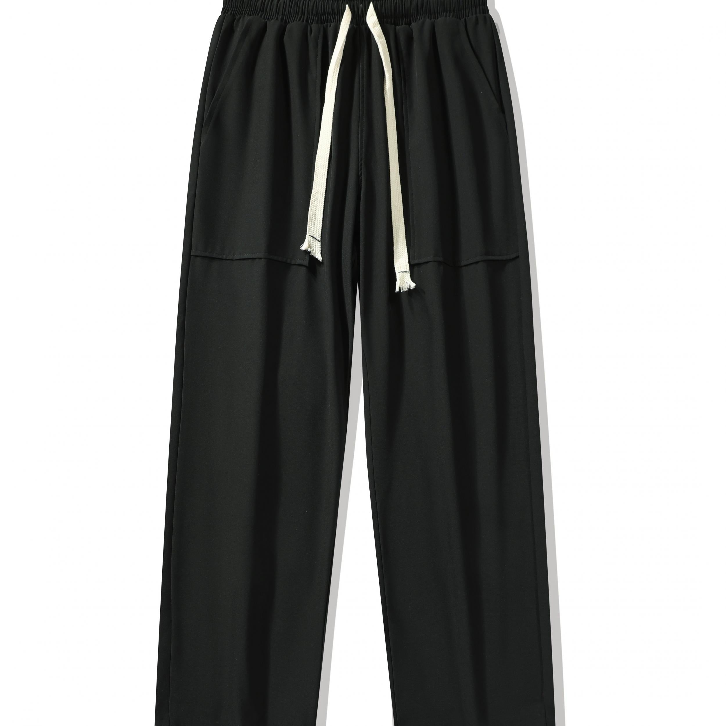 Men's Loose Drawstring Pants with Pockets for Spring and Summer