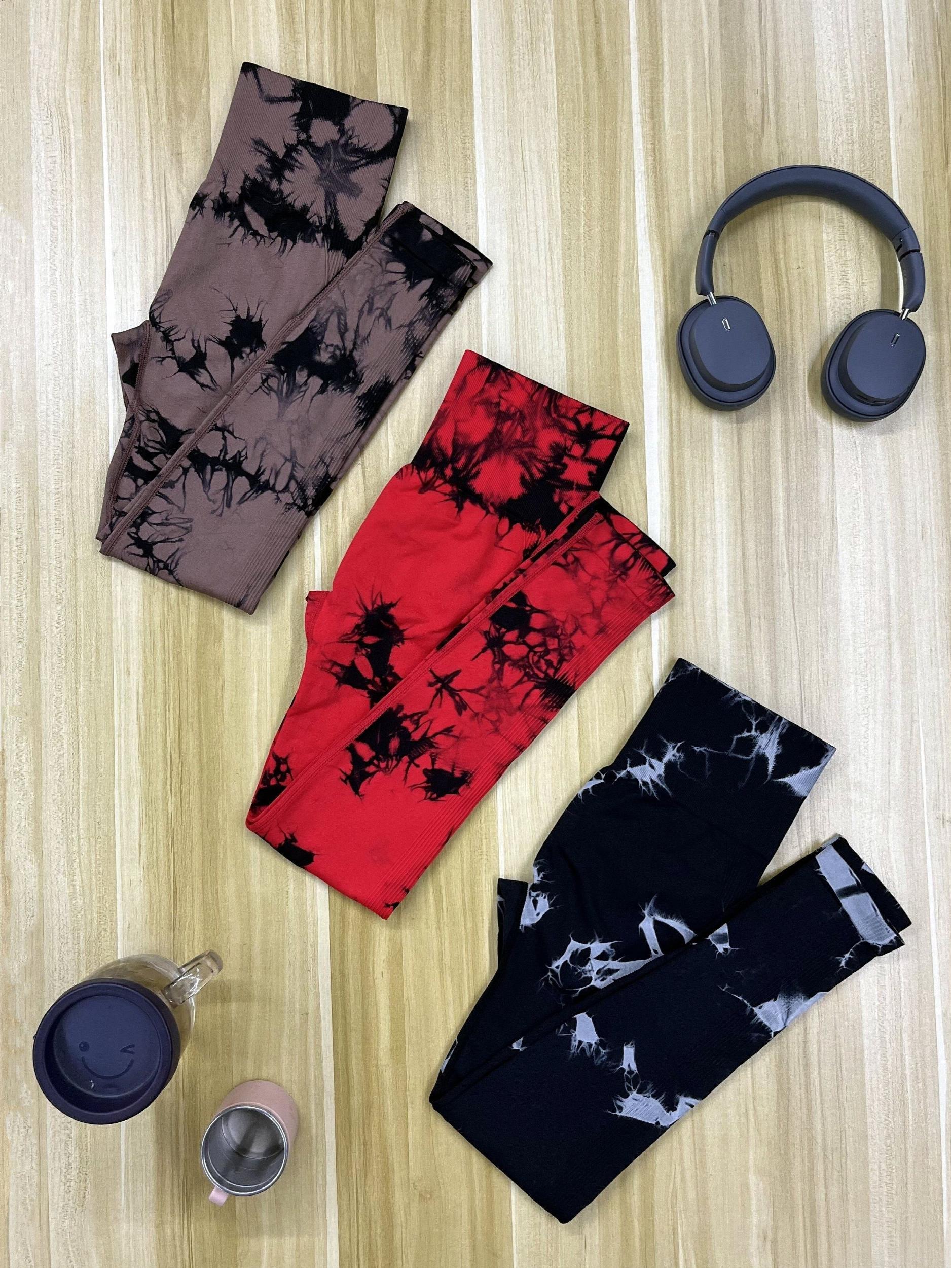 Tie Dye Yoga Leggings High Waist Workout Tight Sports Pants