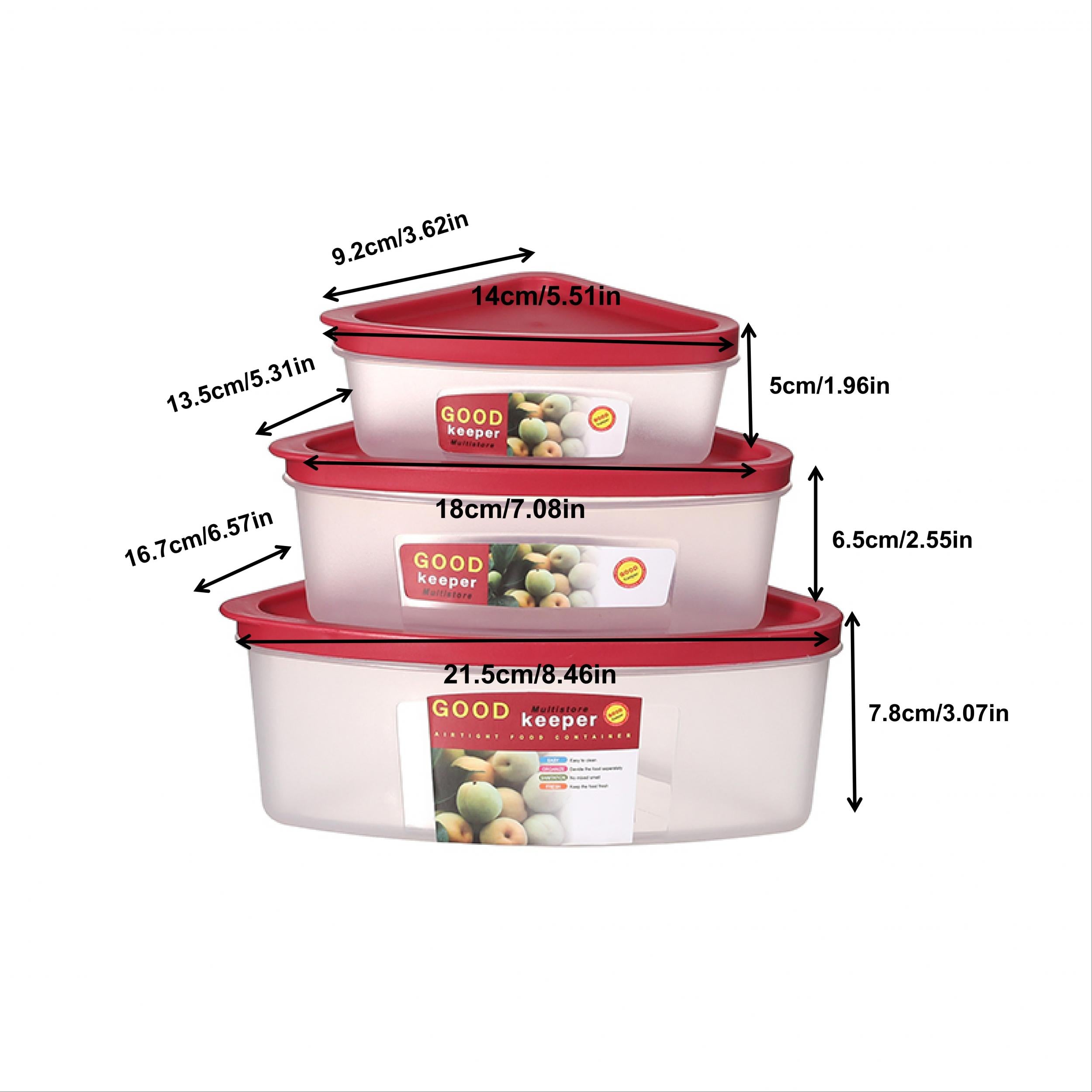 4pcs Fresh-keeping Box Set Kitchen Storage Portable Grain Storage Box