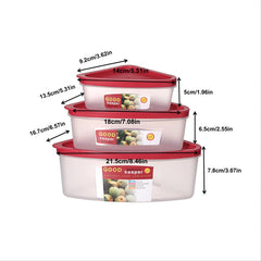 4pcs Fresh-keeping Box Set Kitchen Storage Portable Grain Storage Box