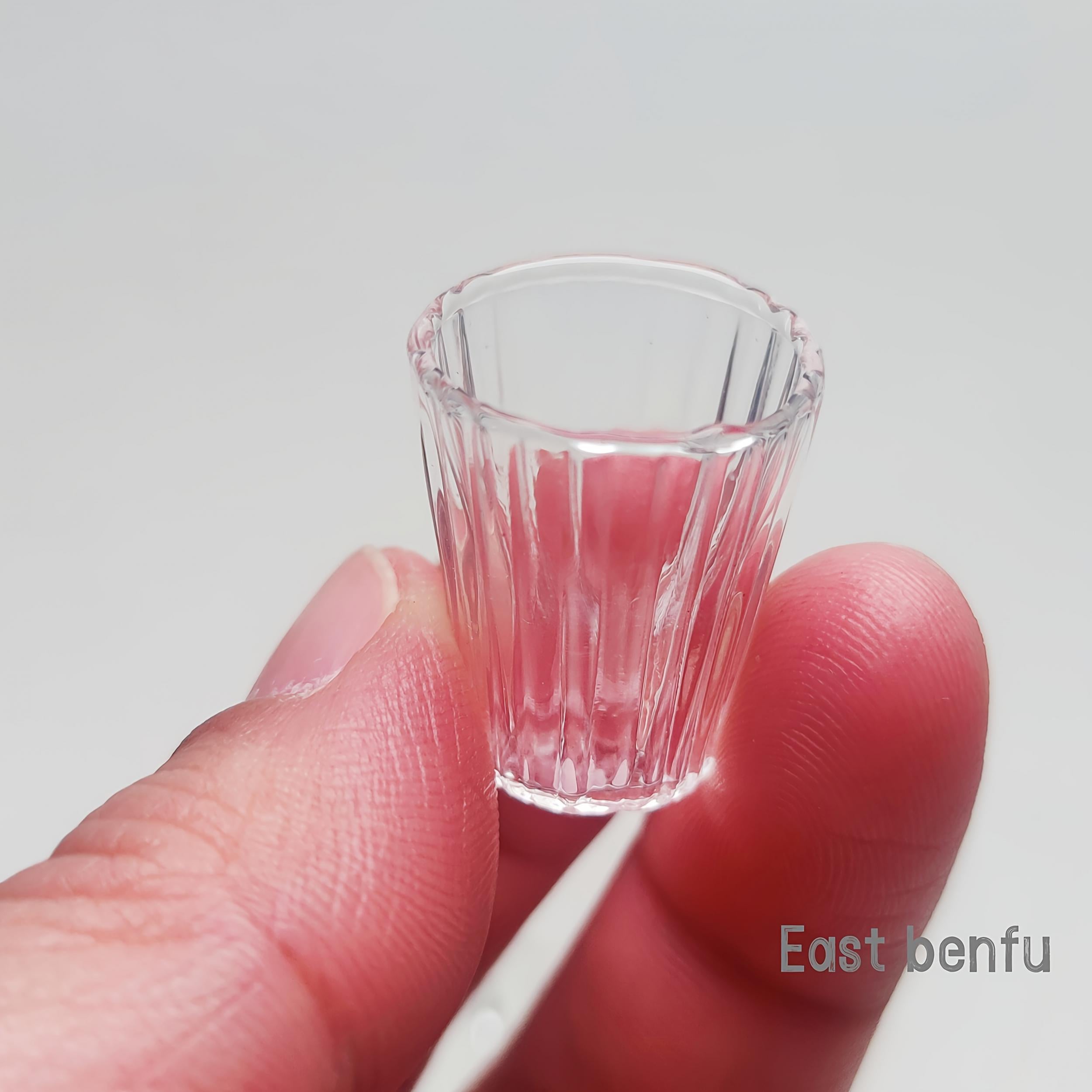 3pcs Glass Pot and Cup Set for 1 6 Dollhouses Transparent Realistic Durable