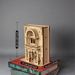 3D Wooden Puzzle Gothic Style Magic Book House DIY Building Decoration