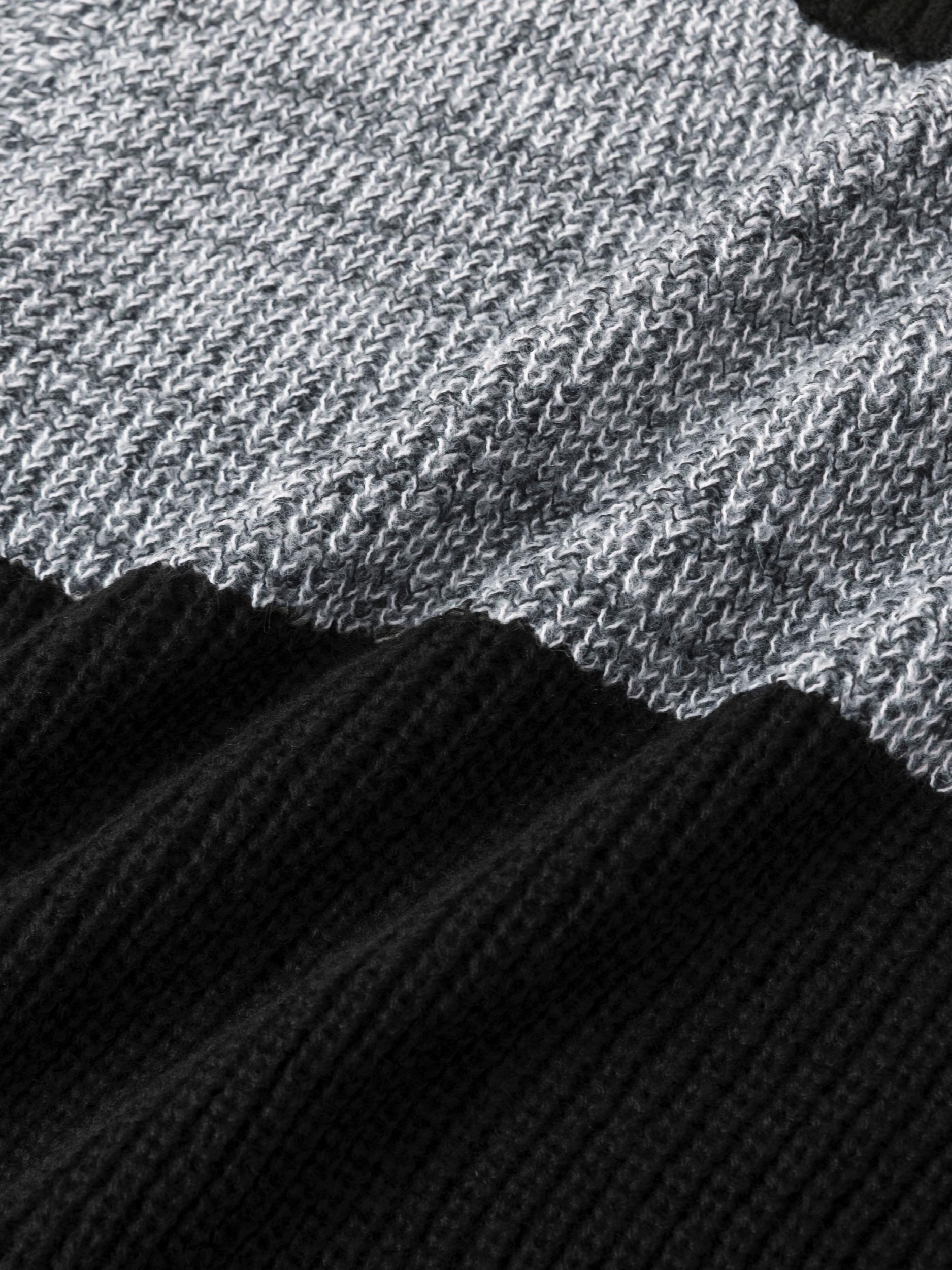 Men's Knitted Cable Sweater Casual High Stretch Crew Neck Pullover