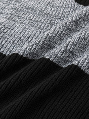 Men's Knitted Cable Sweater Casual High Stretch Crew Neck Pullover