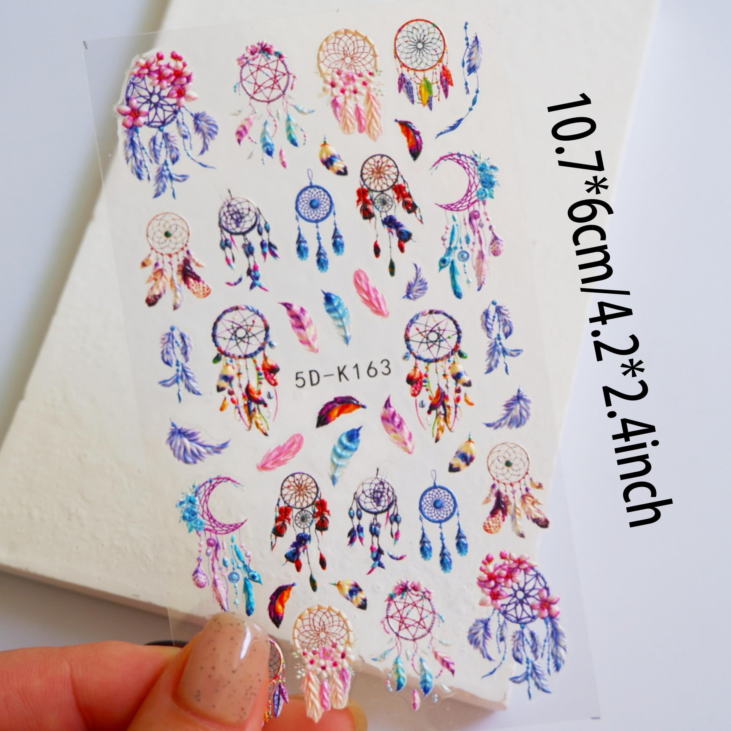 5D Embossed Dream Net Nail Sticker For Women