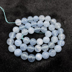 6 8 10MM Natural Aquamarine Beads for Jewelry Making DIY