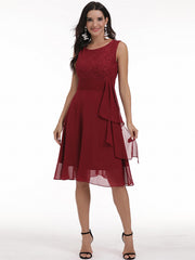 Women's Lace Chiffon Party Cocktail Dress