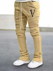 Men's LOVE Bone Graphic Sweatpants Elastic Waist Flared