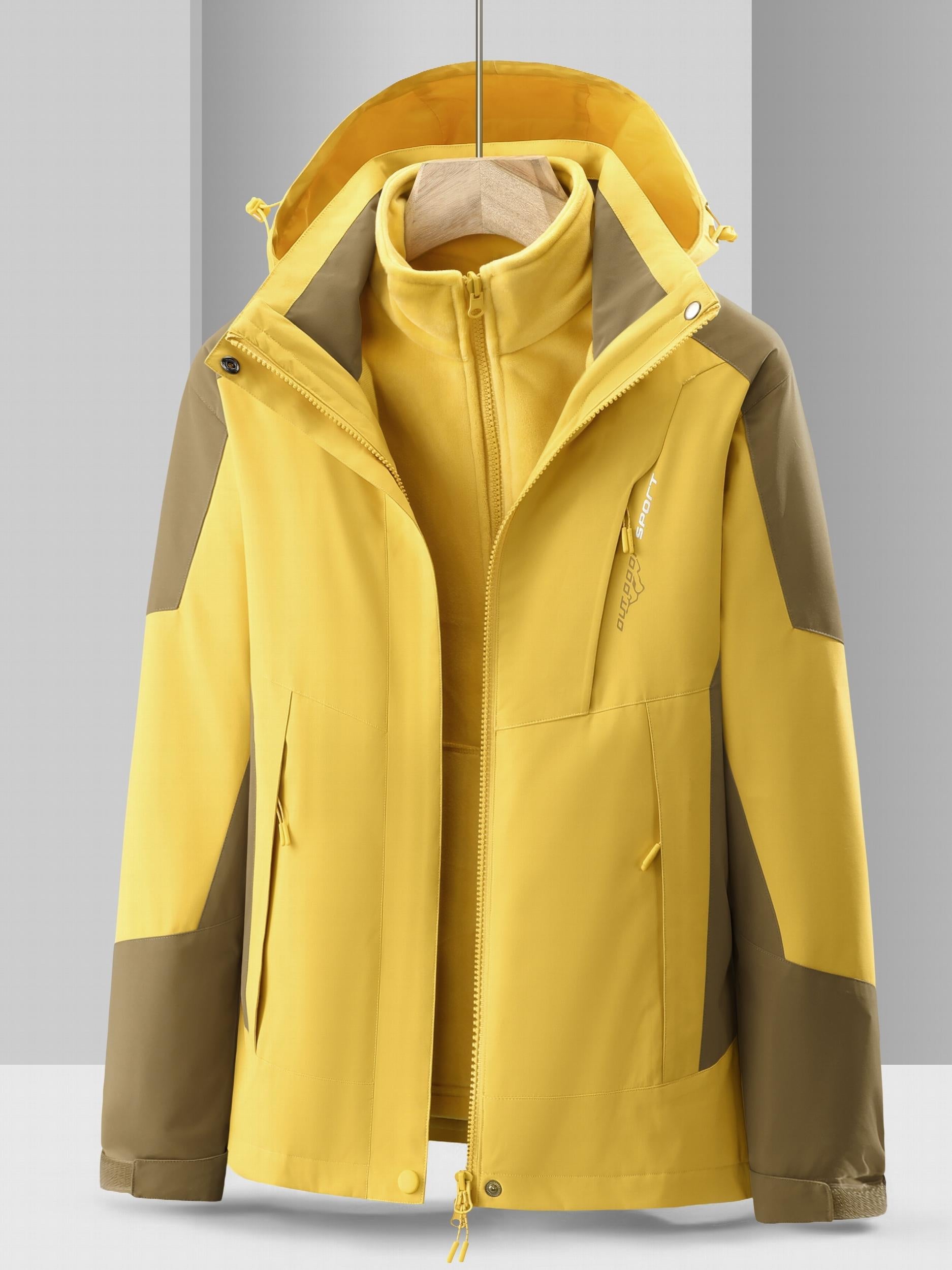 3 in 1 Block Punch Jacket Casual Waterproof Windproof Jacket