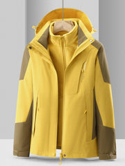 3 in 1 Block Punch Jacket Casual Waterproof Windproof Jacket